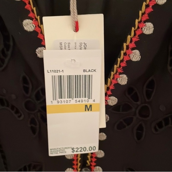 Johnny Was Rosa Button-Down Peasant Blouse size M - Picture 7 of 9